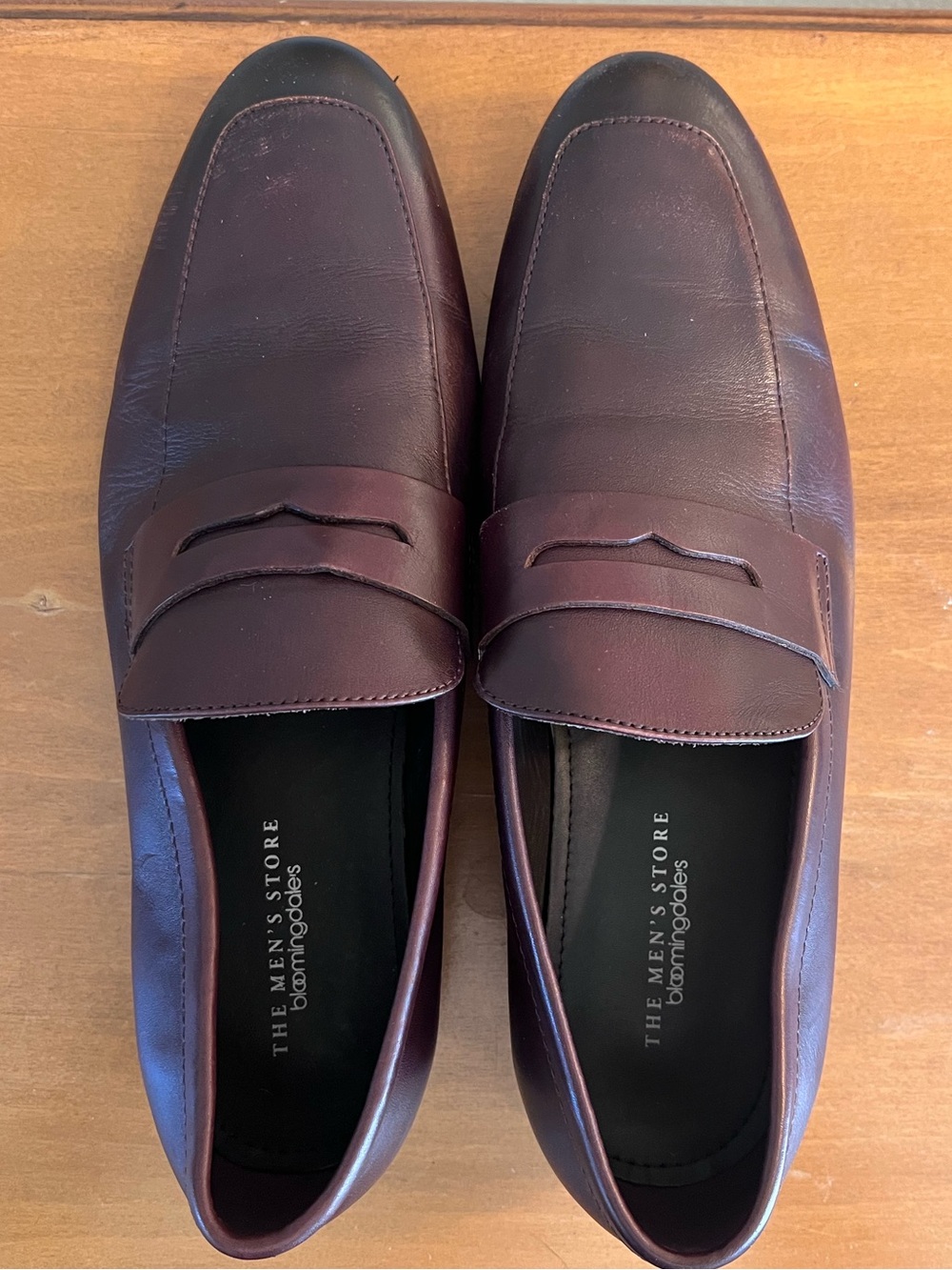 The Men’s Store Bloomingdale’s Men’s Brown Leather Penny Loafers Slip On Dress